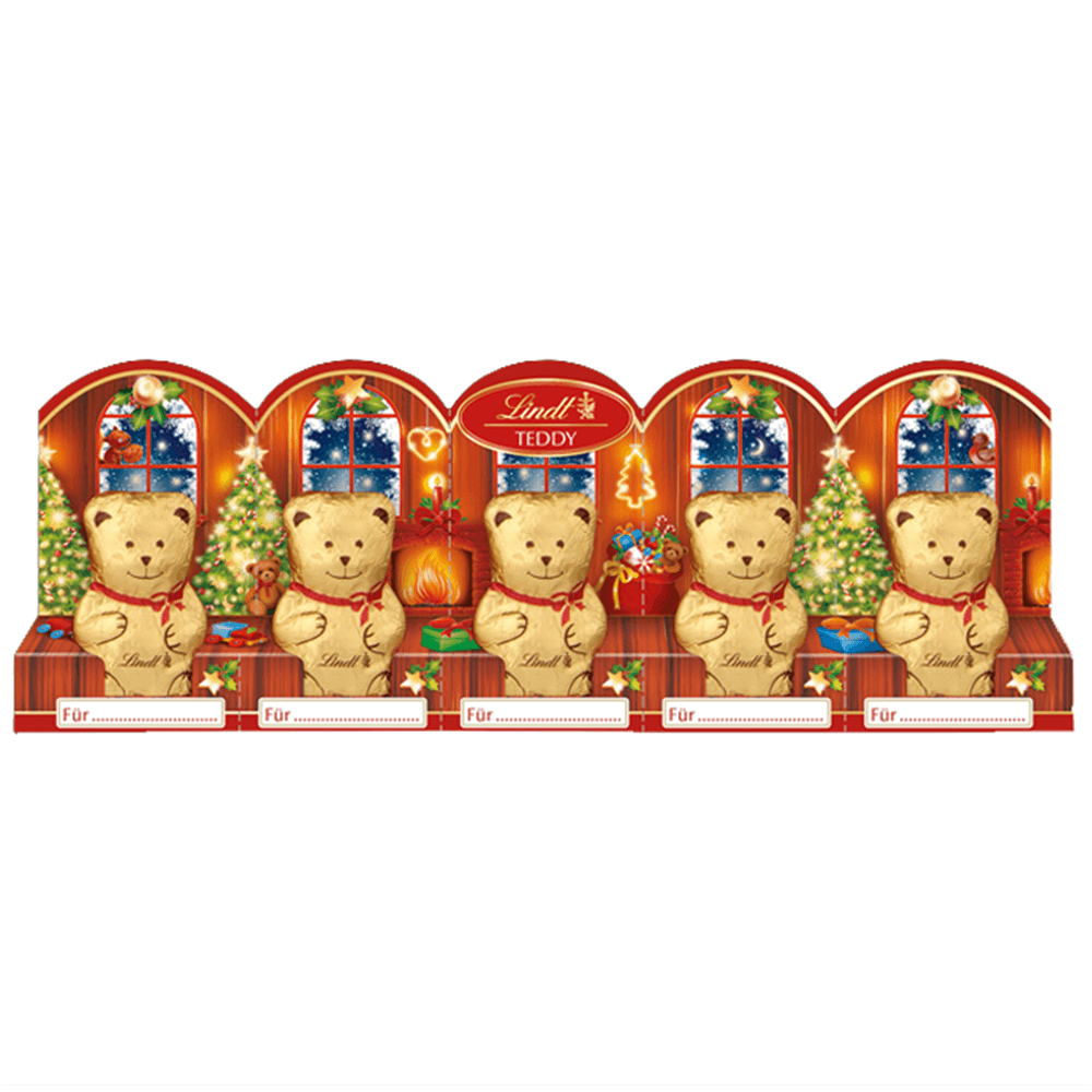 Lindt Teddy Milk Chocolate Mini 5 Pack Perforation 5x 10g